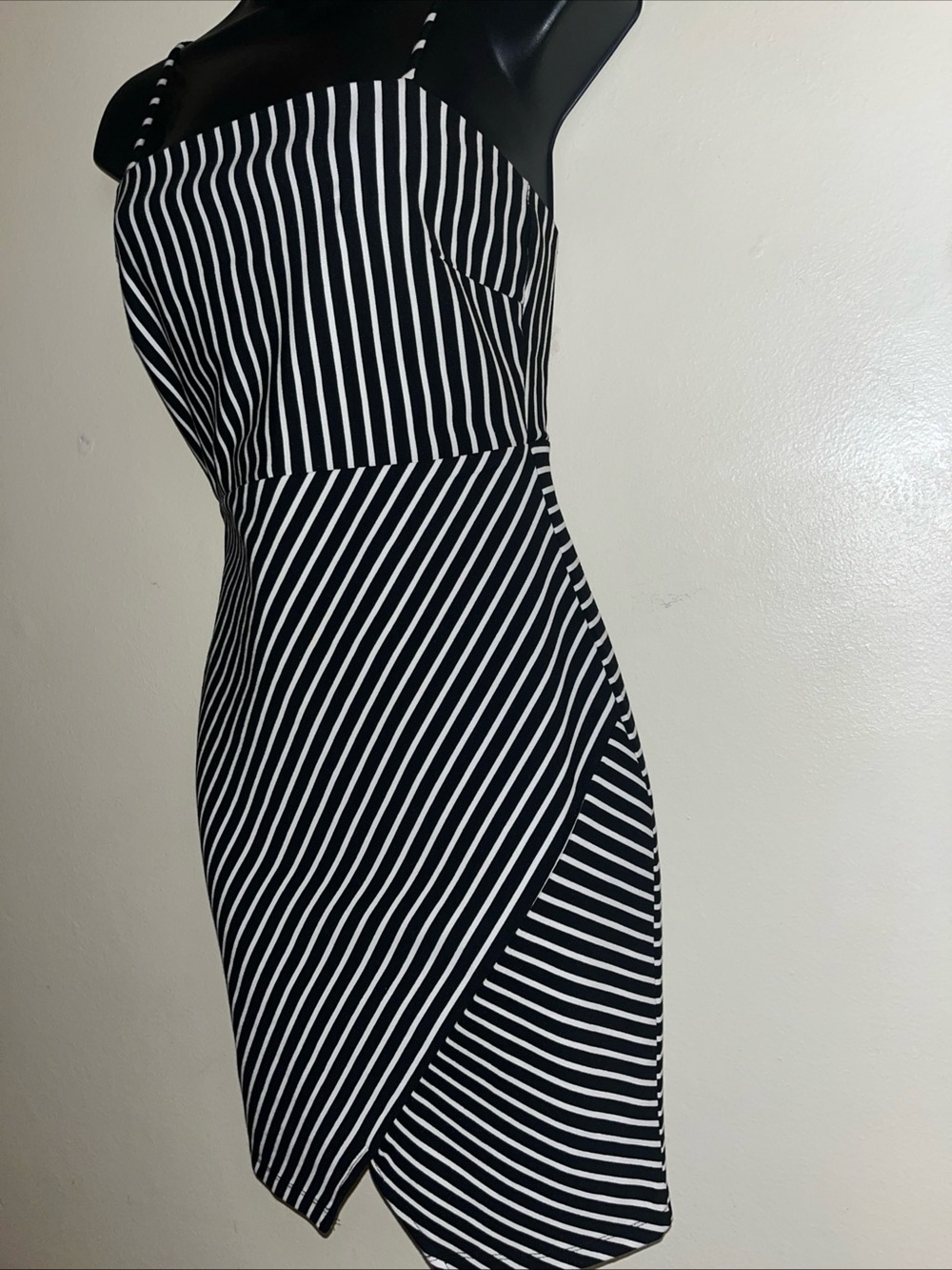Lulu's Black & White Striped Mini Dress - Picture 3 of 9